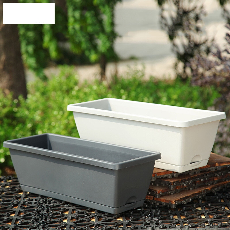 Planting vegetable basin rectangular long flower pot