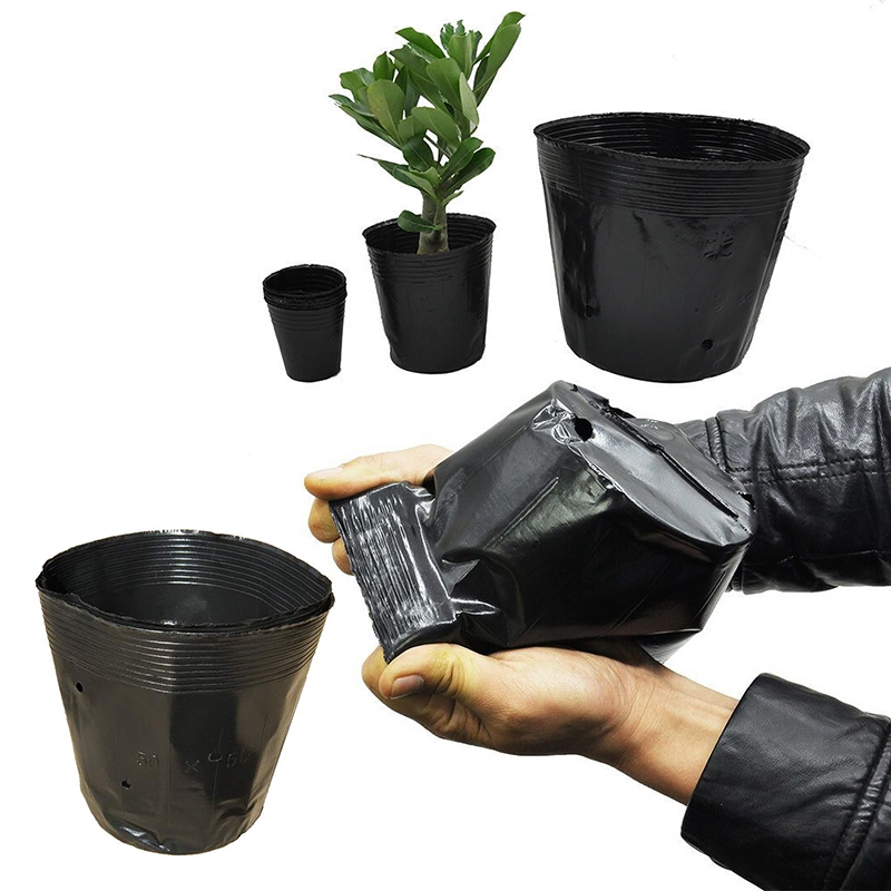 FAMILIFE 50pcs Black Nursery Pot