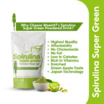 Organic Spirulina Powder Natural Nutritional Supplement with Barley for High Blood Pressure