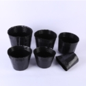 FAMILIFE 50pcs Black Nursery Pot