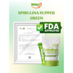 Organic Spirulina Powder Natural Nutritional Supplement with Barley for High Blood Pressure